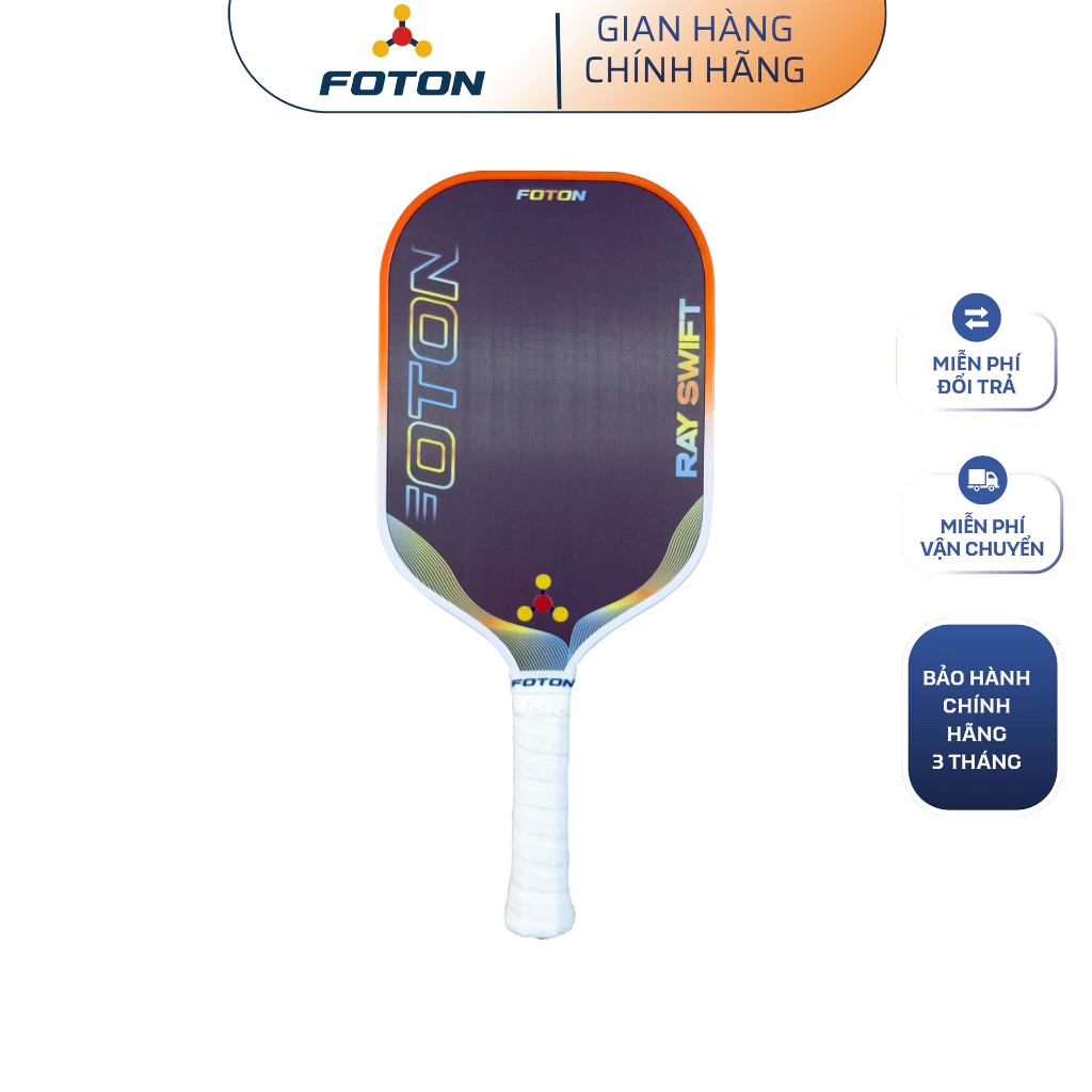 Vợt Pickleball Foton Ray Swift 16mm – Carbon Kiểm Soát Tốt, Dành Cho Người Mới Chơi